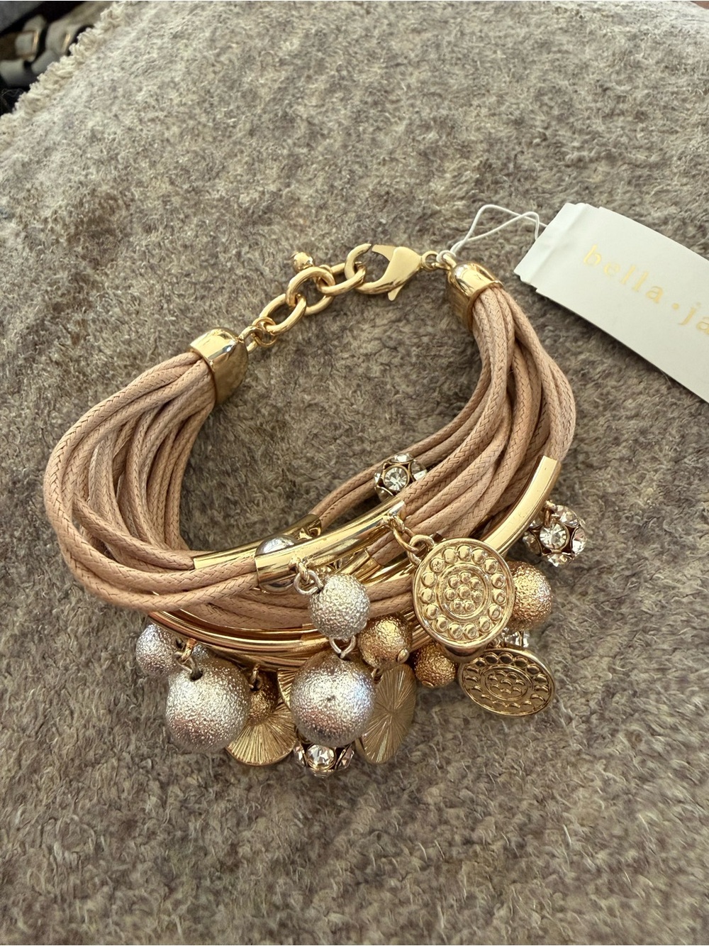 NWT Bella Jack multi strand charm statement bracelet